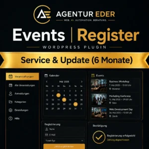RK Event Register – Service & Updates (6 Monate)